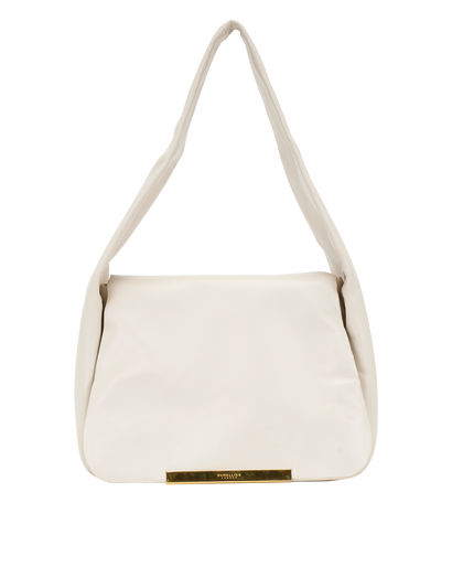 Lisbon Flap Shoulder Bag, &pound;90, Handbags, Beige, Leather, Front view